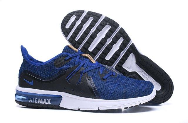 N A M Sequent Royal Blue White Black Men's Running Shoes Sneakers - Obeezi