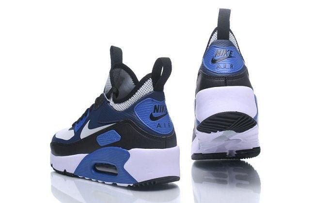 N A Max 90 Mid NS GPX White Blue Black Men's Running Sneakers - Obeezi