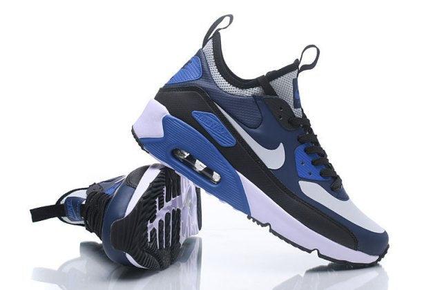 N A Max 90 Mid NS GPX White Blue Black Men's Running Sneakers - Obeezi