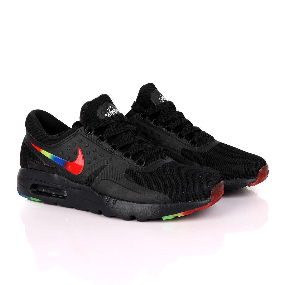 N A Max Zero QS Black Rainbow Sneakers - Obeezi