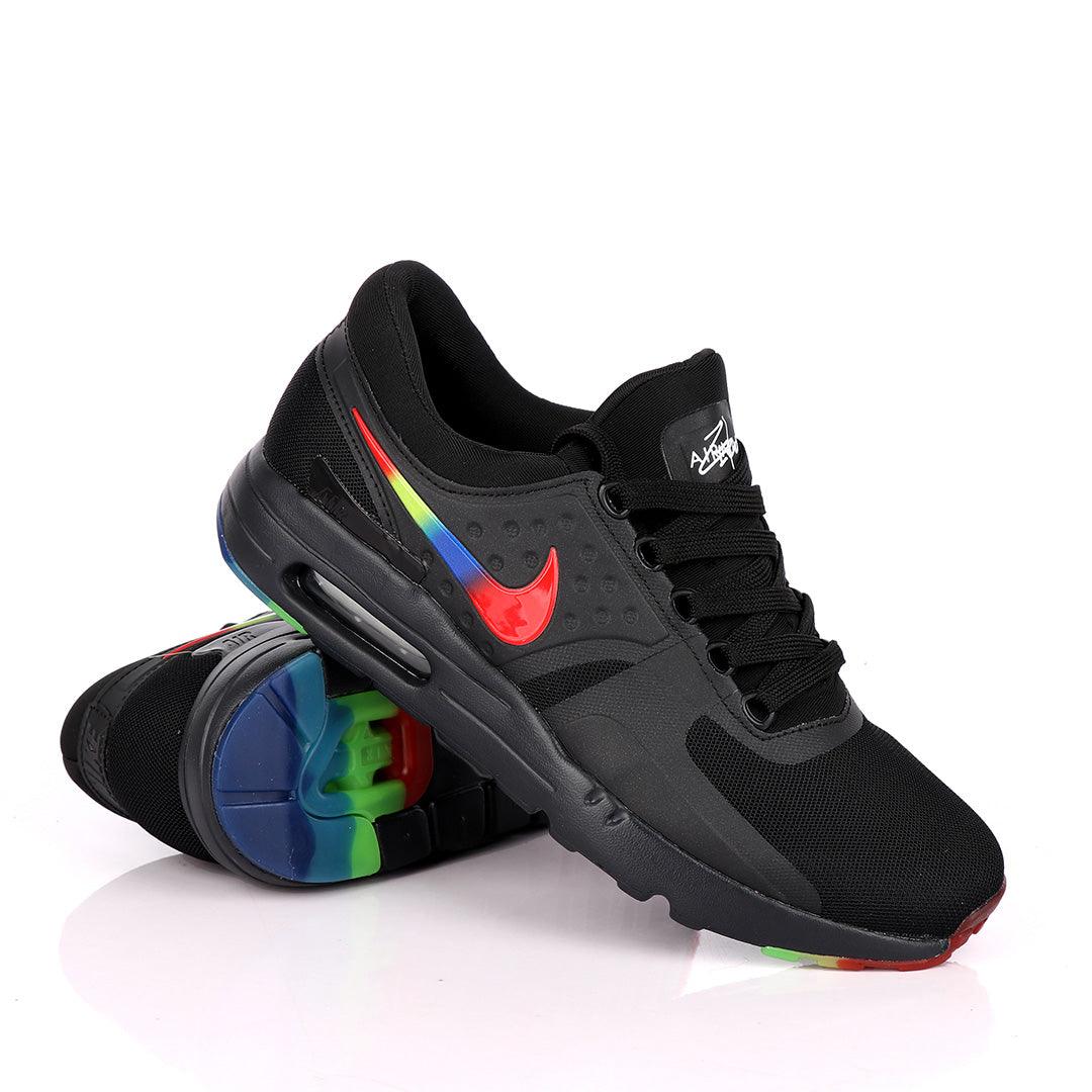 N A Max Zero QS Black Rainbow Sneakers - Obeezi