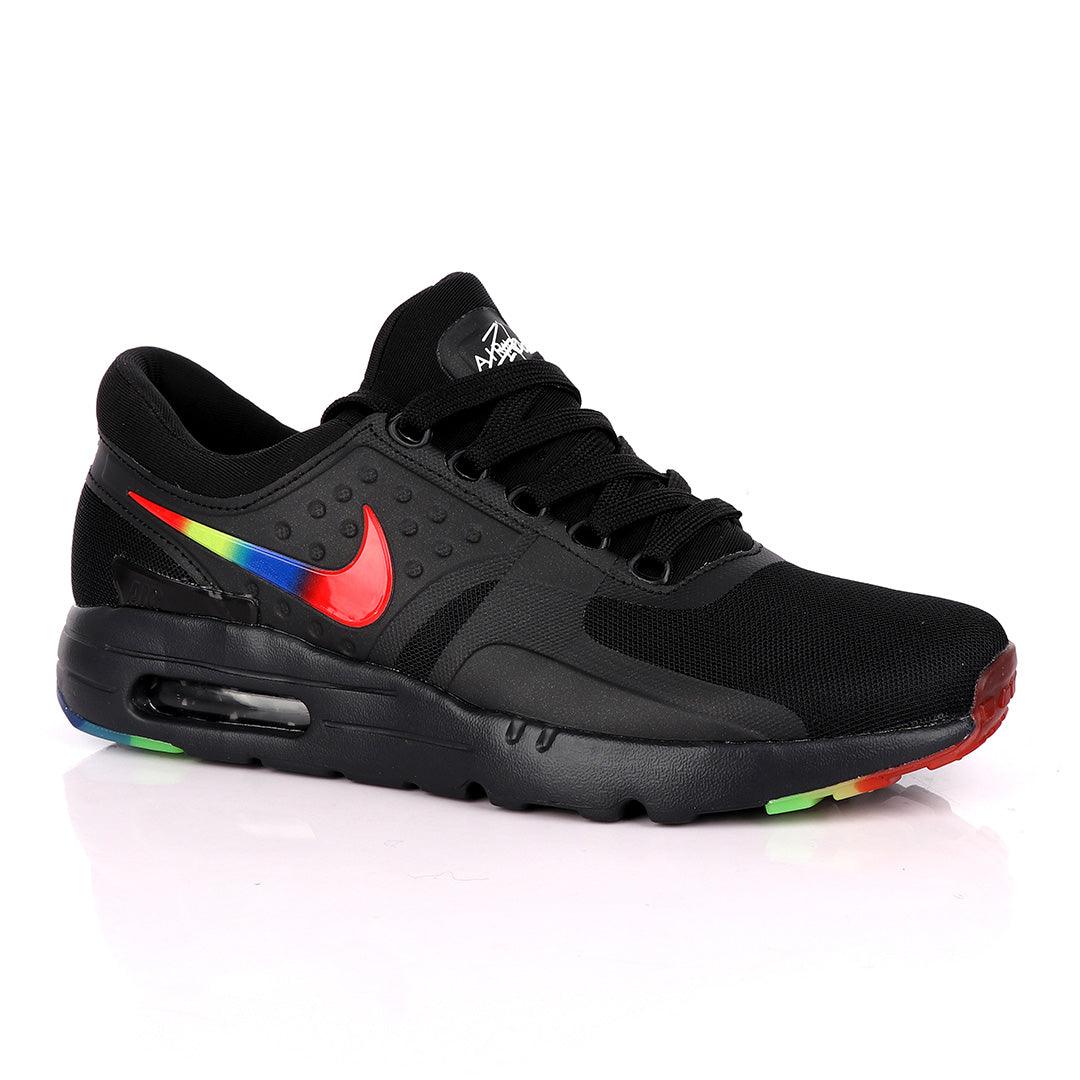 N A Max Zero QS Black Rainbow Sneakers - Obeezi