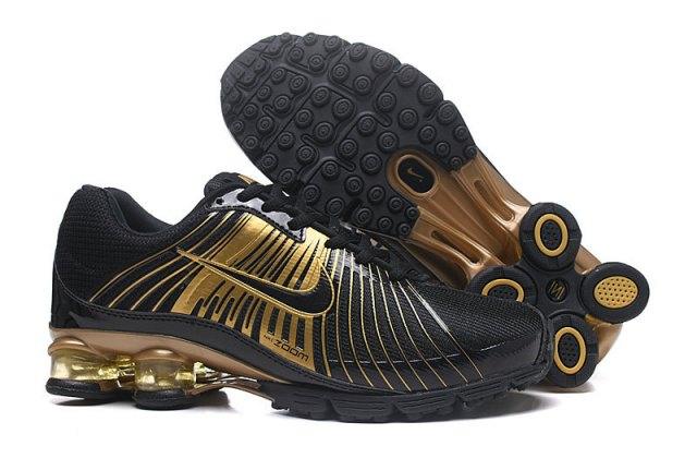 N A Shox Fabrique 2018 Black Gold Running Sneakers - Obeezi
