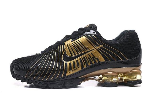 N A Shox Fabrique 2018 Black Gold Running Sneakers - Obeezi