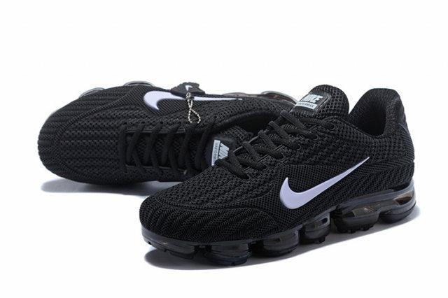 N A V Flyknit Kpu Black White Men's Running Sneaker - Obeezi