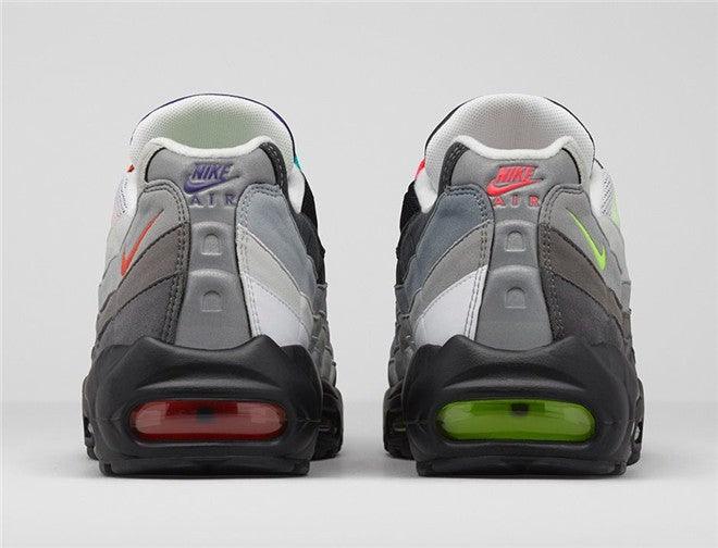 N Air Max 95 Black/Grey/Orange/Green/Purple Sneakers - Obeezi