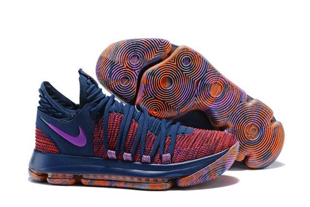 N KD 10 All-Star Santa Monica Ocean Fog Fuchsia Blast Hyper Crimson Men's Basketball Kevin Durant Sneakers - Obeezi