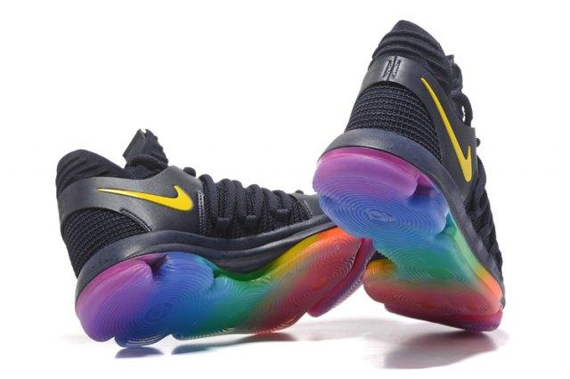 N KD X 10 Black Yellow Multi-Color Men's Basketball Sneakers - Obeezi