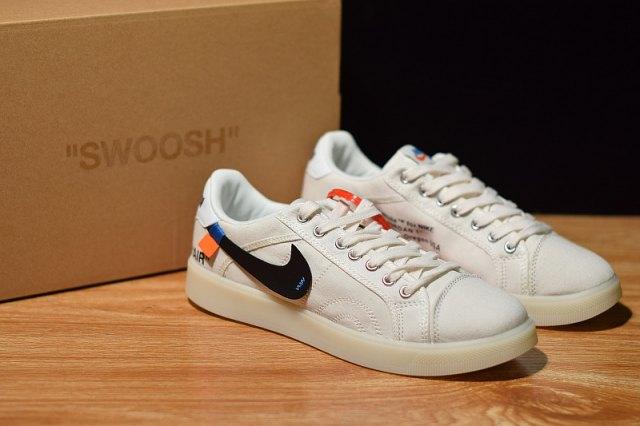 N OFF White X AIR Jordan Skyhigh White Black Women's Men's Casual Sneakers - Obeezi