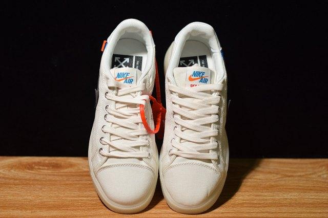 N OFF White X AIR Jordan Skyhigh White Black Women's Men's Casual Sneakers - Obeezi