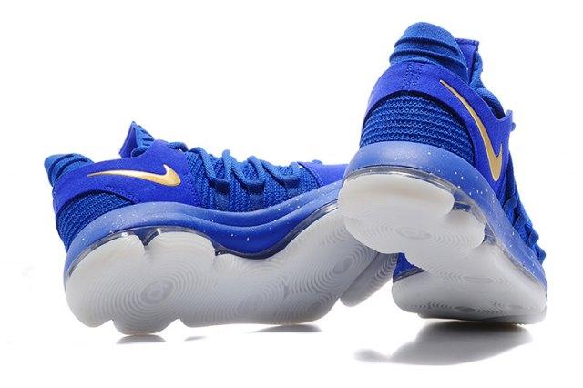 N Zoom KD 10 EP Royal Blue Gold Kevin Durant Men's Basketball Sneakers - Obeezi