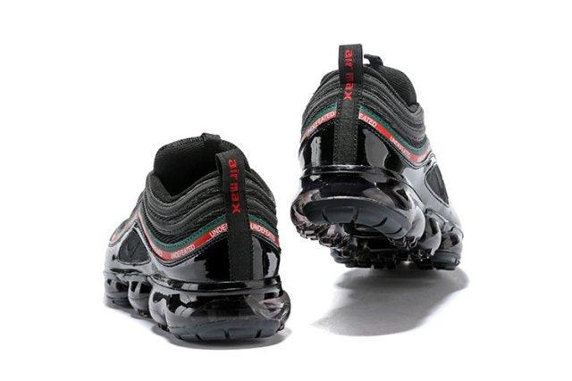 NA VaporMax 97 Silver Bullet Black White Red Green Men's Running Sneakers - Obeezi