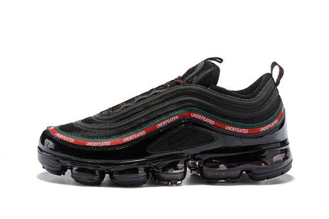 NA VaporMax 97 Silver Bullet Black White Red Green Men's Running Sneakers - Obeezi