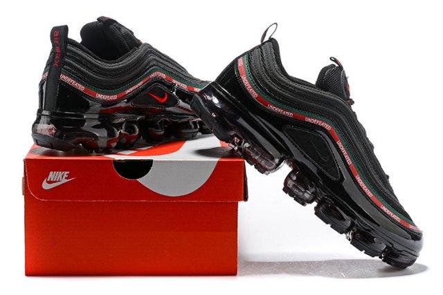 NA VaporMax 97 Silver Bullet Black White Red Green Men's Running Sneakers - Obeezi