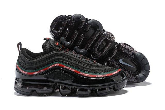 NA VaporMax 97 Silver Bullet Black White Red Green Men's Running Sneakers - Obeezi