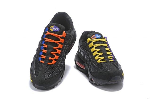 NAM 95 Black Gold Blue Orange Men's Casual Running Sneakers - Obeezi