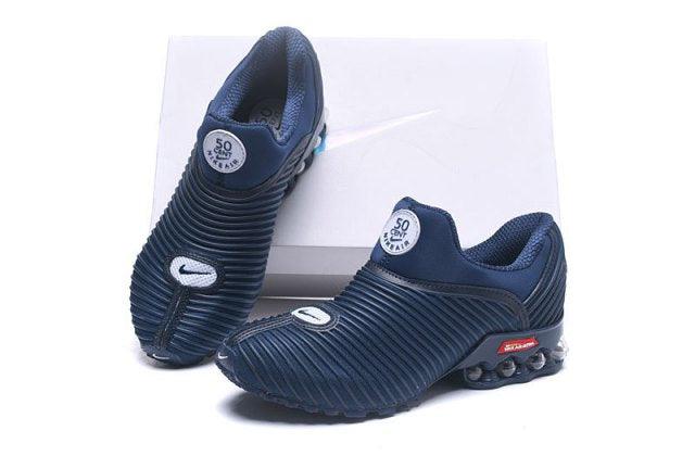 NAM Plus 2018.5 50 Cent Navy Blue White Shox Mens Athletic Running Sneaker - Obeezi