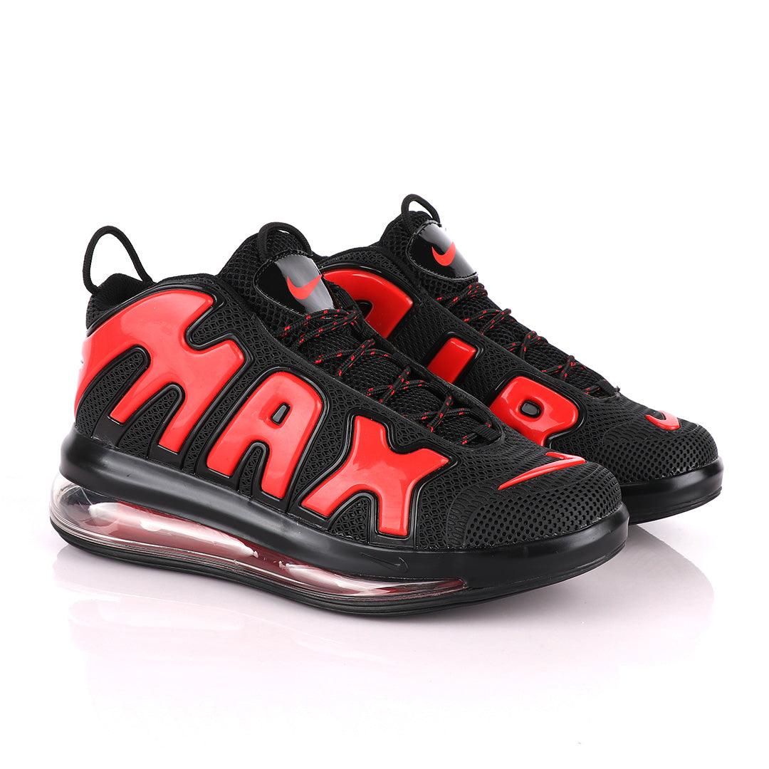 NAM Up Tempo Men Running Sneakers Black Red - Obeezi