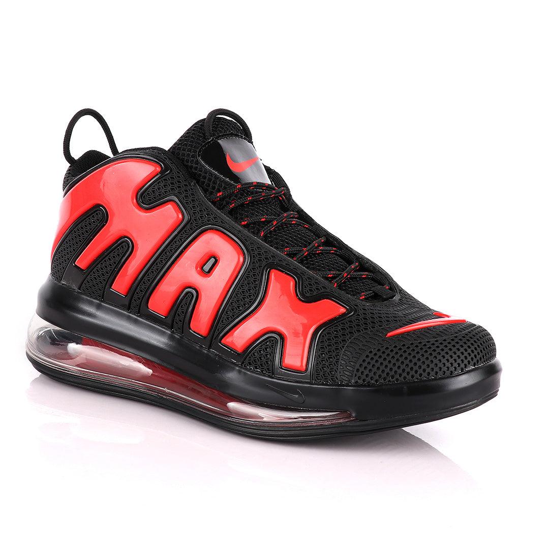 NAM Up Tempo Men Running Sneakers Black Red - Obeezi