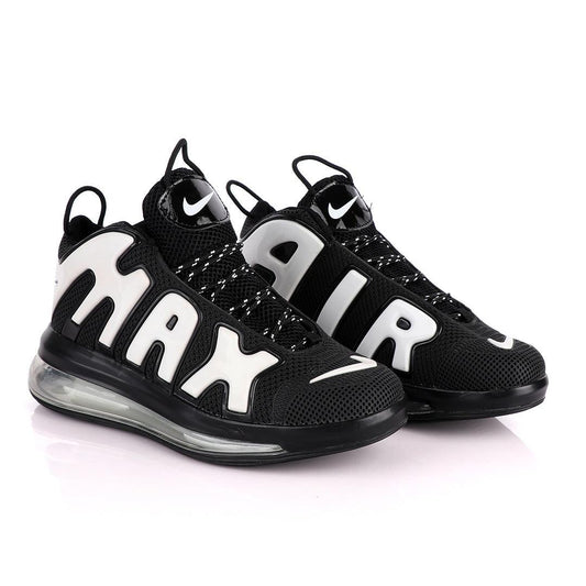 NAM Up Tempo Men Running Sneakers Black White - Obeezi