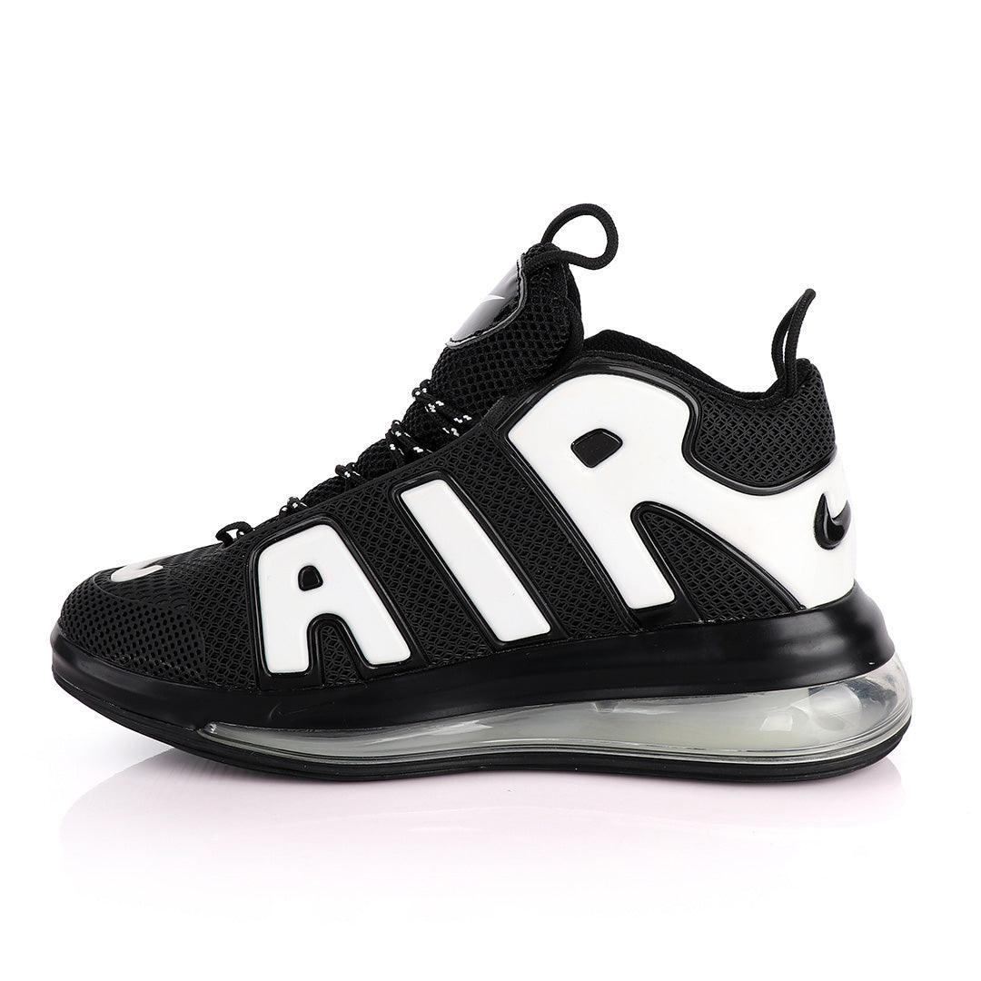 NAM Up Tempo Men Running Sneakers Black White - Obeezi