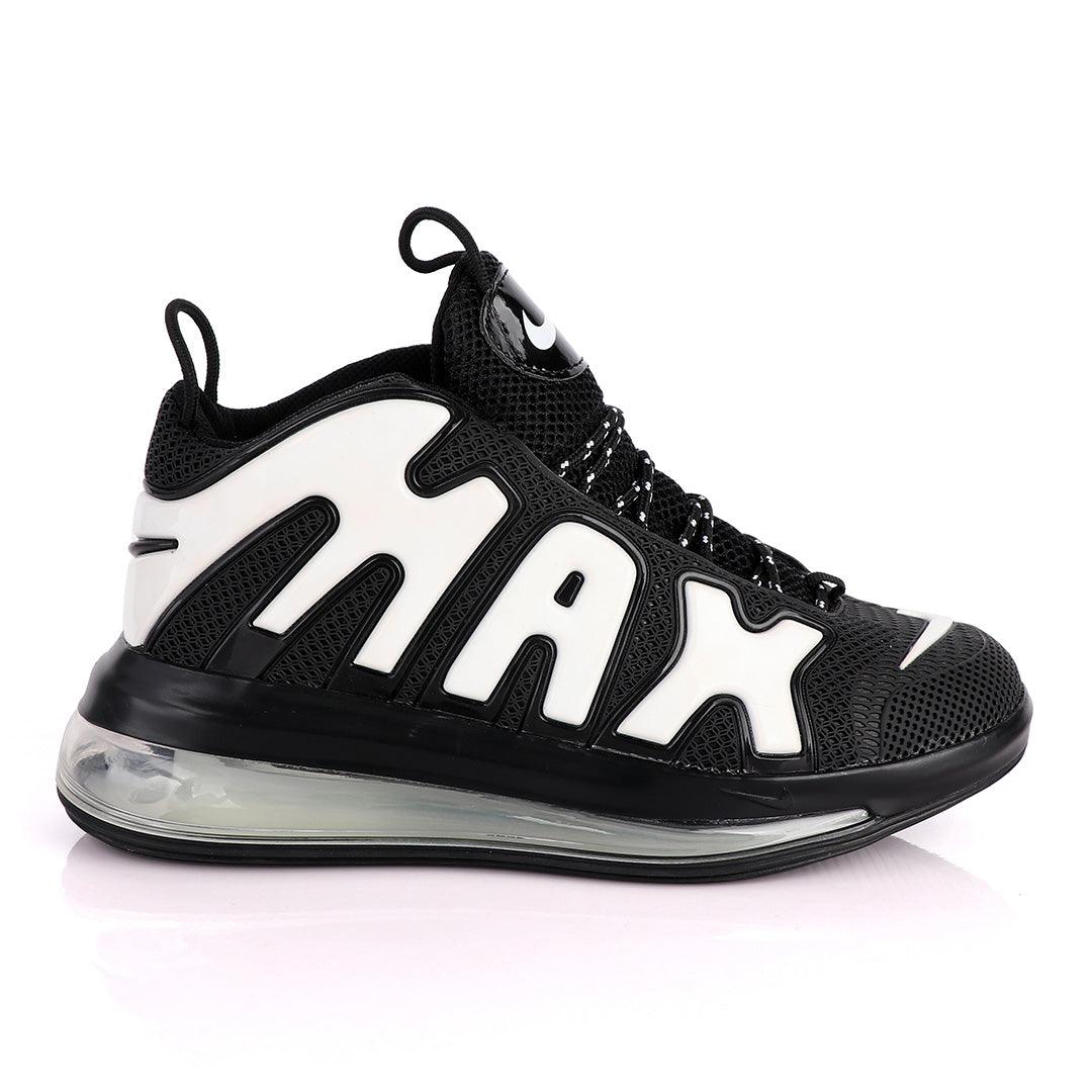 NAM Up Tempo Men Running Sneakers Black White - Obeezi