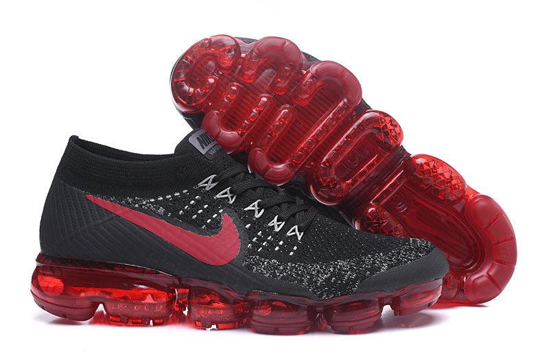 NAM VaporMax Flyknit Team Red Black Men's Running Trainers - Obeezi