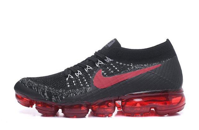 NAM VaporMax Flyknit Team Red Black Men's Running Trainers - Obeezi