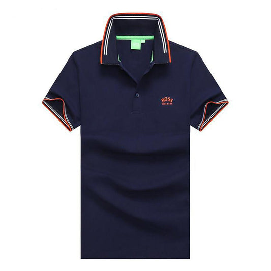 Navy-Blue HUG Original Cotton Logo Polo - Obeezi.com