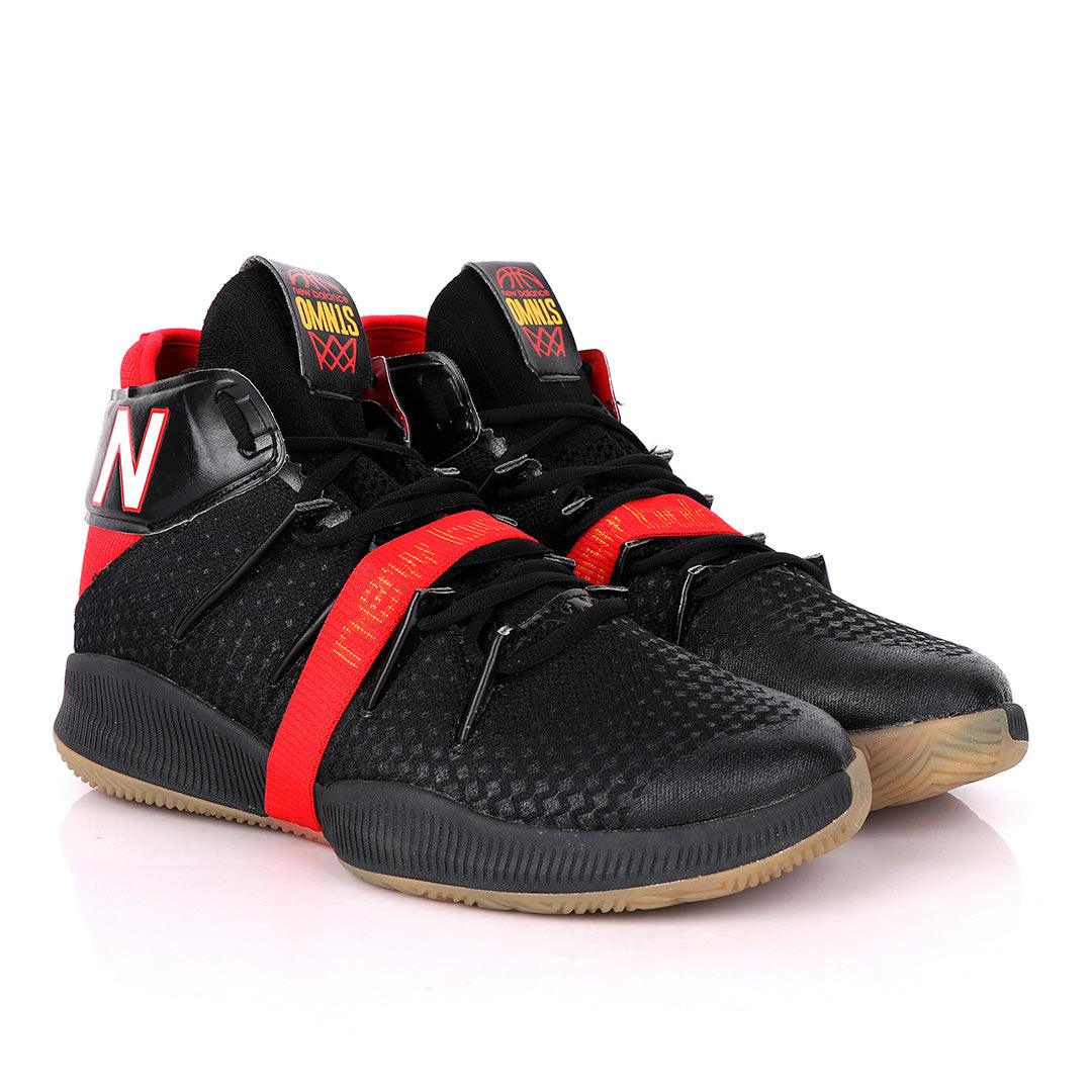 NB Omn1 Playoffs Nba Men Basketball Black and Red Sneakers - Obeezi