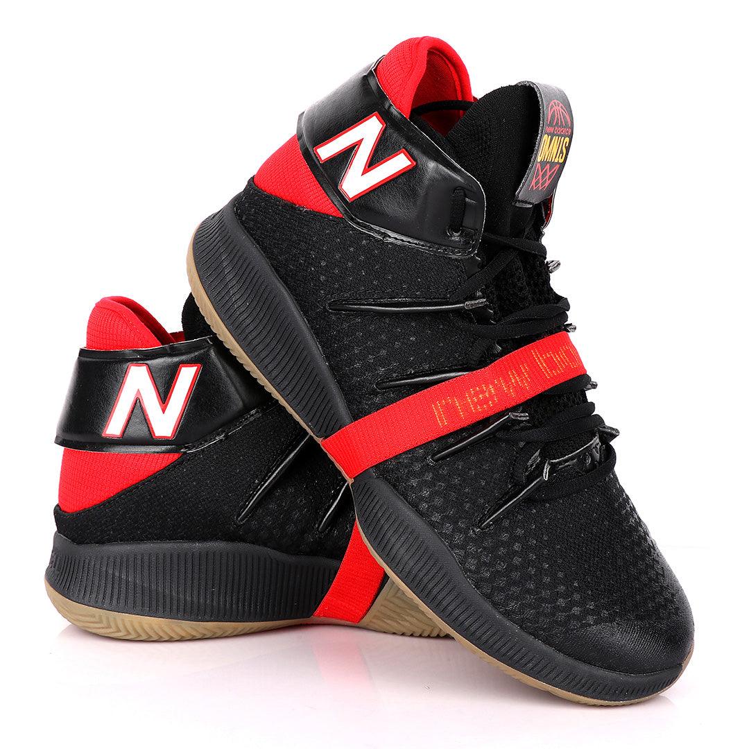 NB Omn1 Playoffs Nba Men Basketball Black and Red Sneakers - Obeezi