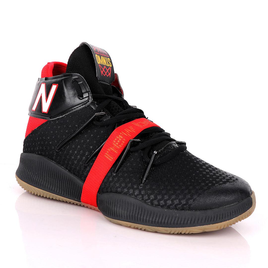 NB Omn1 Playoffs Nba Men Basketball Black and Red Sneakers - Obeezi