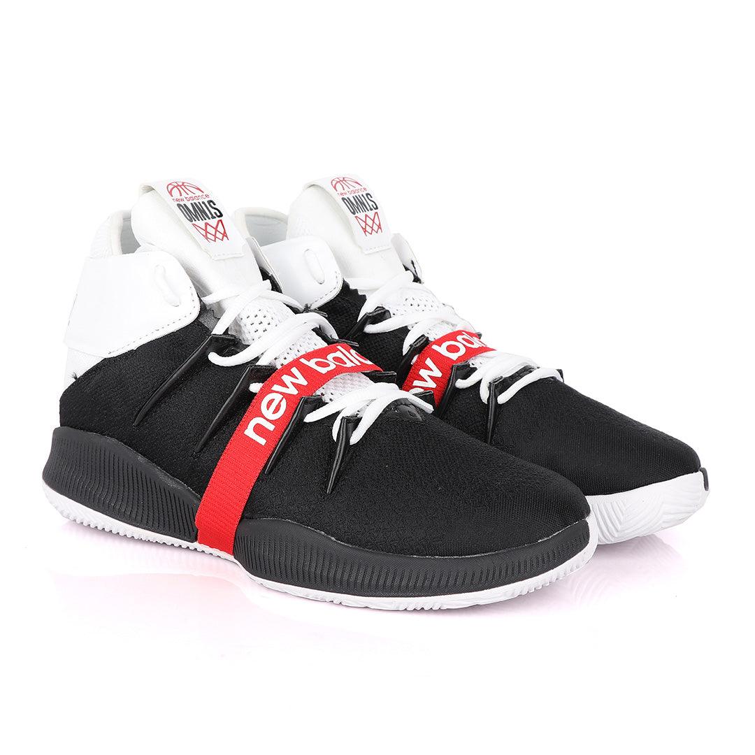 NB Omn1 Playoffs Nba Men Basketball Black and White Sneakers - Obeezi