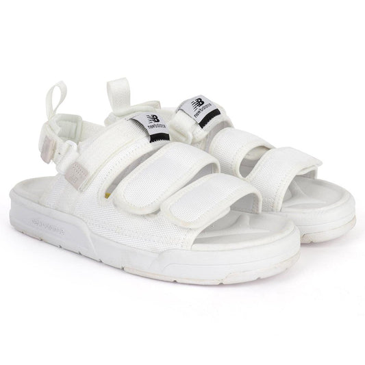 NB Three Straps All White Sandals - Obeezi.com