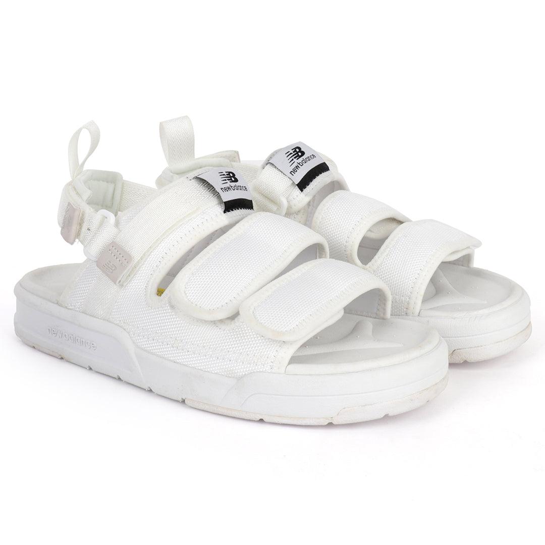 NB Three Straps All White Sandals - Obeezi.com