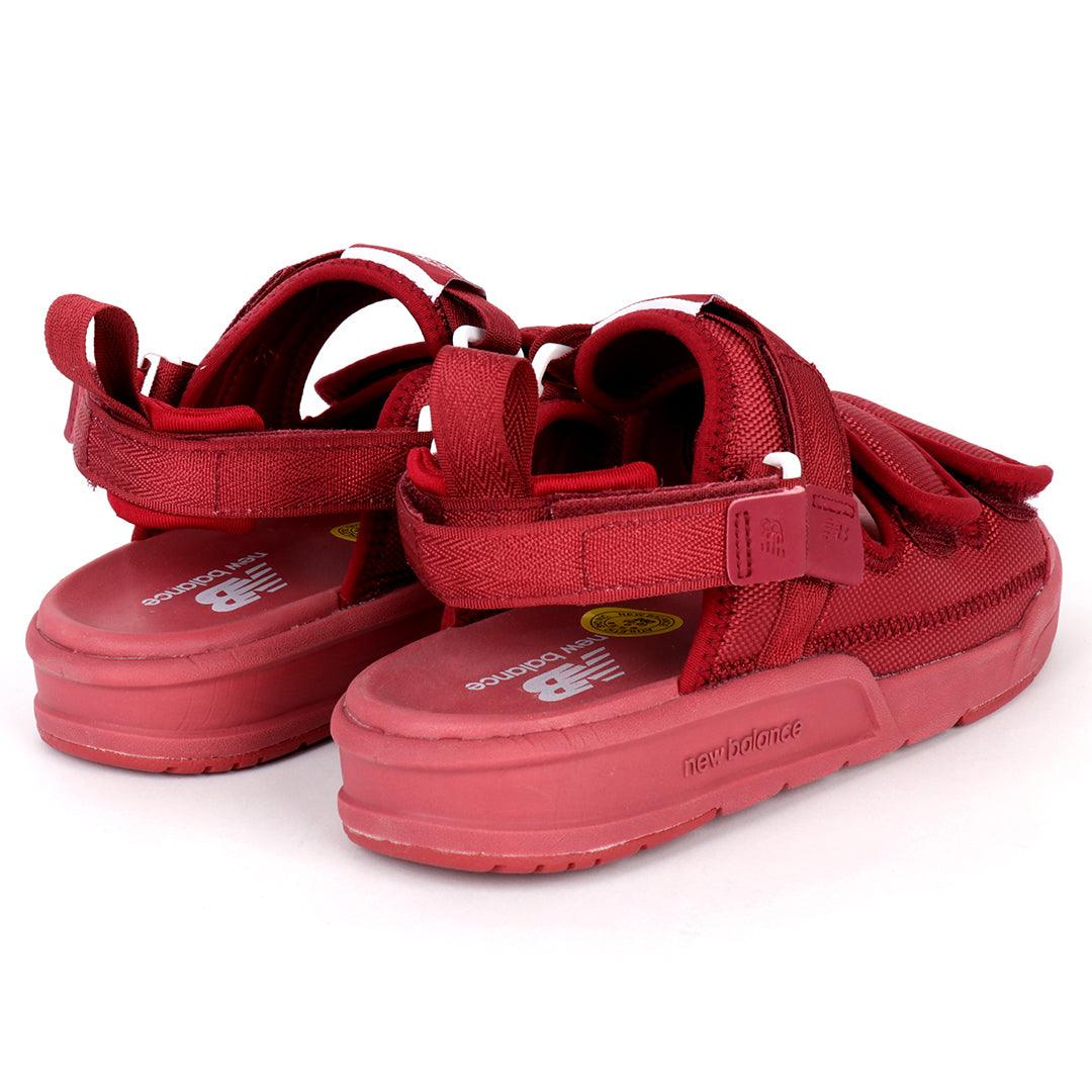 NB Three Straps All Wine Sandals - Obeezi.com