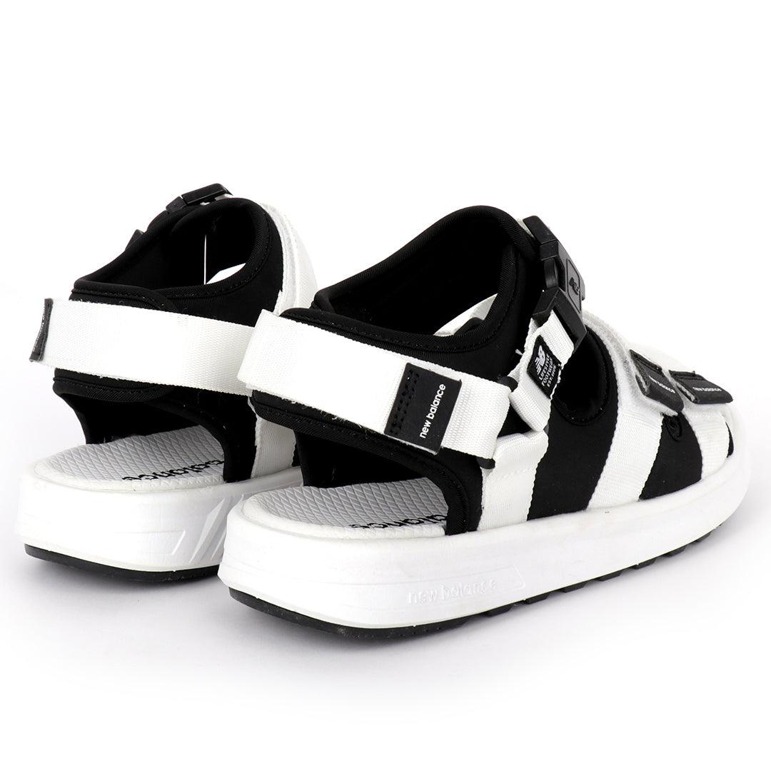 NB Three Straps Black And White Mens' Sandal - Obeezi.com