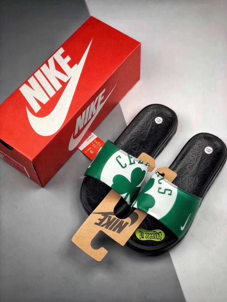 NBA Celtics Benassi Solaroft Men's Slide Green/ Black - Obeezi