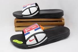 NBA LA Benassi Slippers Black and White - Obeezi