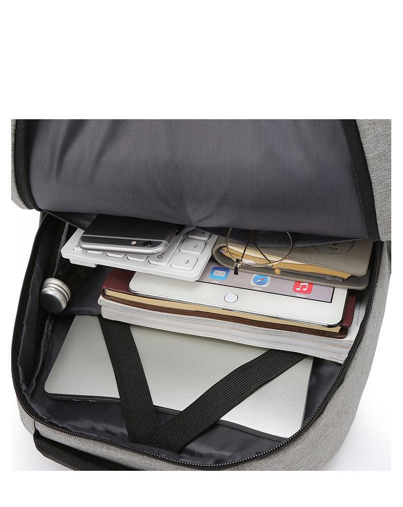 New Dimension Anti-theft Smart Laptop Backpack with USB Port - Black - Obeezi.com