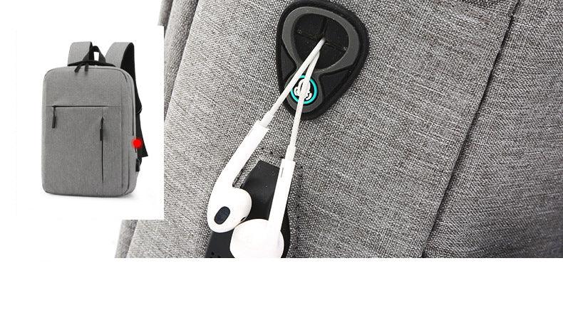 New Dimension Anti-theft Smart Laptop Backpack with USB Port - Black - Obeezi.com