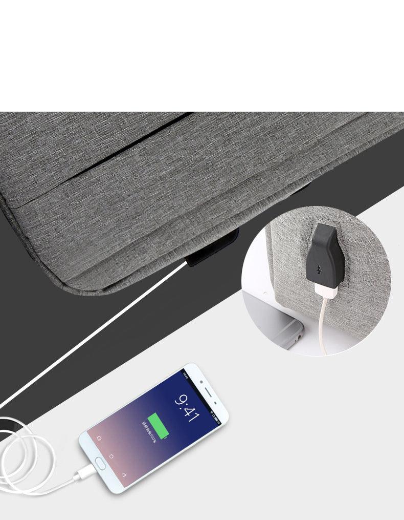 New Dimension Anti-theft Smart Laptop Backpack with USB Port - Blue - Obeezi.com