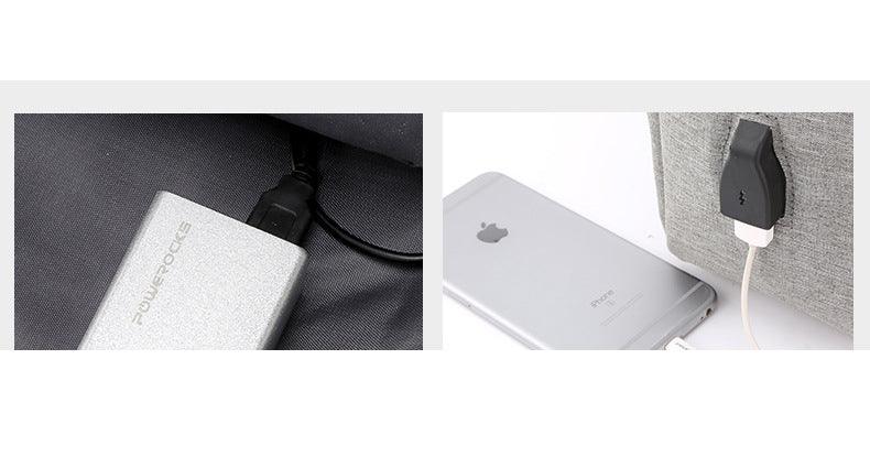 New Dimension Anti-theft Smart Laptop Backpack with USB Port - Blue - Obeezi.com