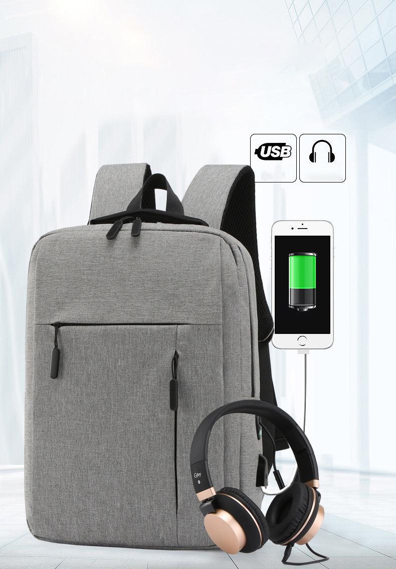 New Dimension Anti-theft Smart Laptop Backpack with USB Port - Grey - Obeezi.com