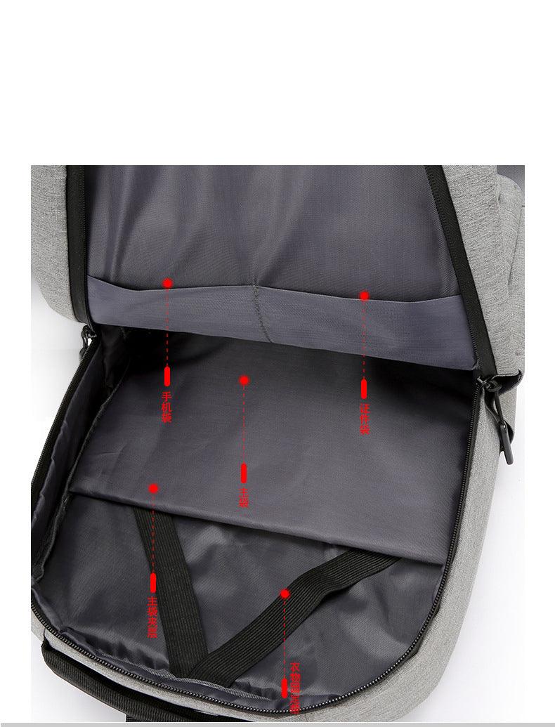 New Dimension Anti-theft Smart Laptop Backpack with USB Port - Grey - Obeezi.com
