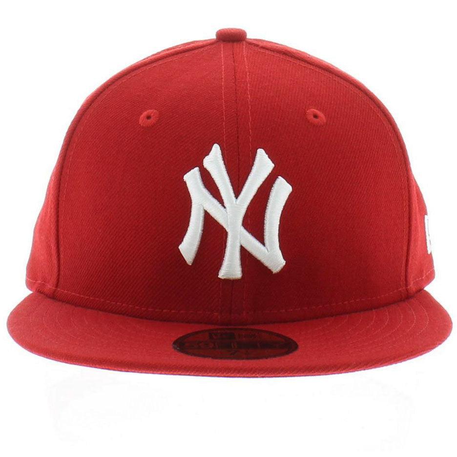 New York Yankees MLB Classic Unisex NY Logo Strap Adjustable Red Cap - Obeezi.com