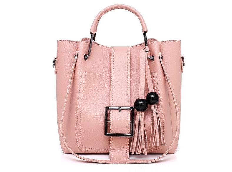 Newest Elegant Style Sets Lady Handbag With Fringes Pink - Obeezi.com