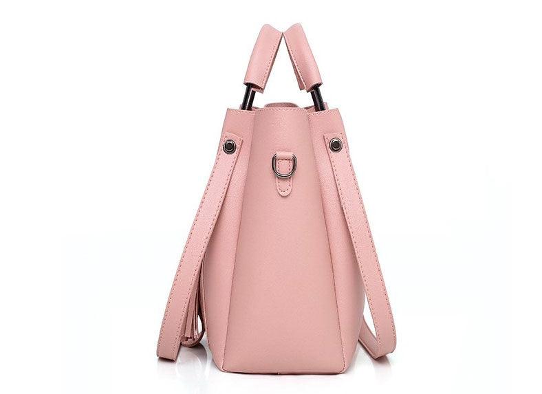 Newest Elegant Style Sets Lady Handbag With Fringes Pink - Obeezi.com