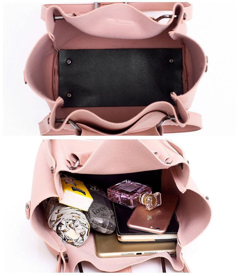 Newest Elegant Style Sets Lady Handbag With Fringes Pink - Obeezi.com