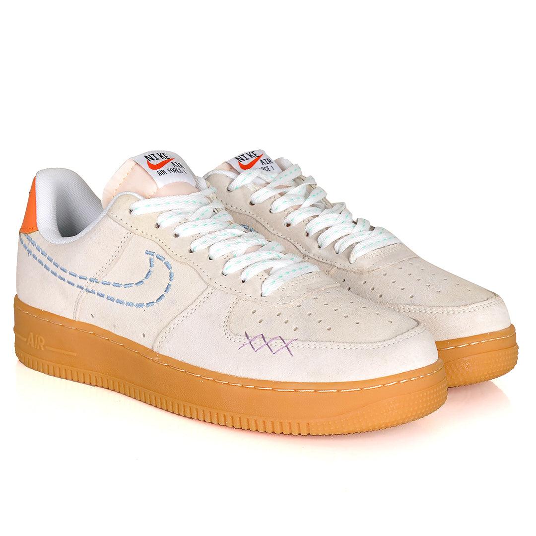 NK 1 Low N7 LV8 Utility Suede Patterned Sneakers - Cream Colored - Obeezi.com